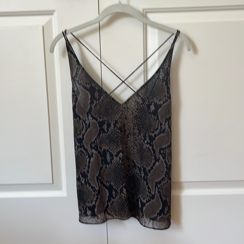 snake print tank top